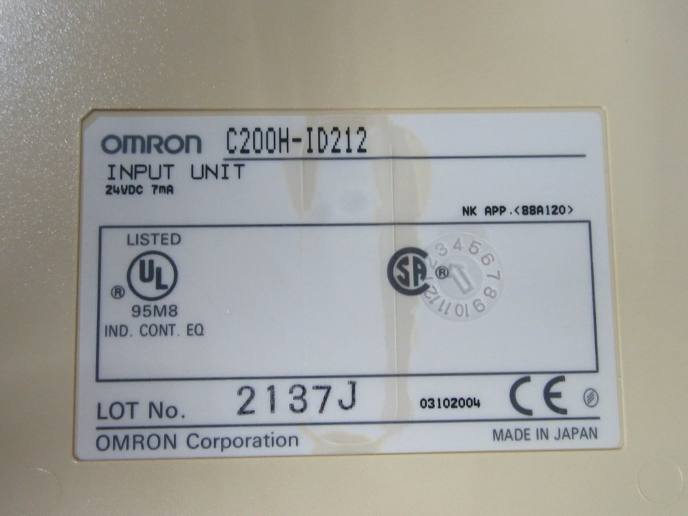 Omron C200H-ID212 Input Unit C200HID212 W/O Cover