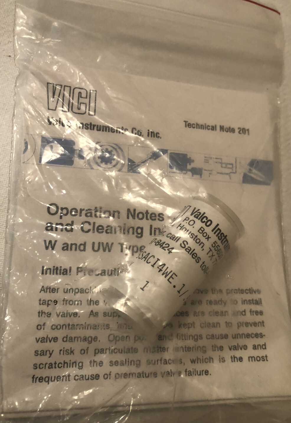 VALCO SSACI4WE.1/.5 REPLACEMENT ROTOR 0.1 or 0.5 UL – NEW