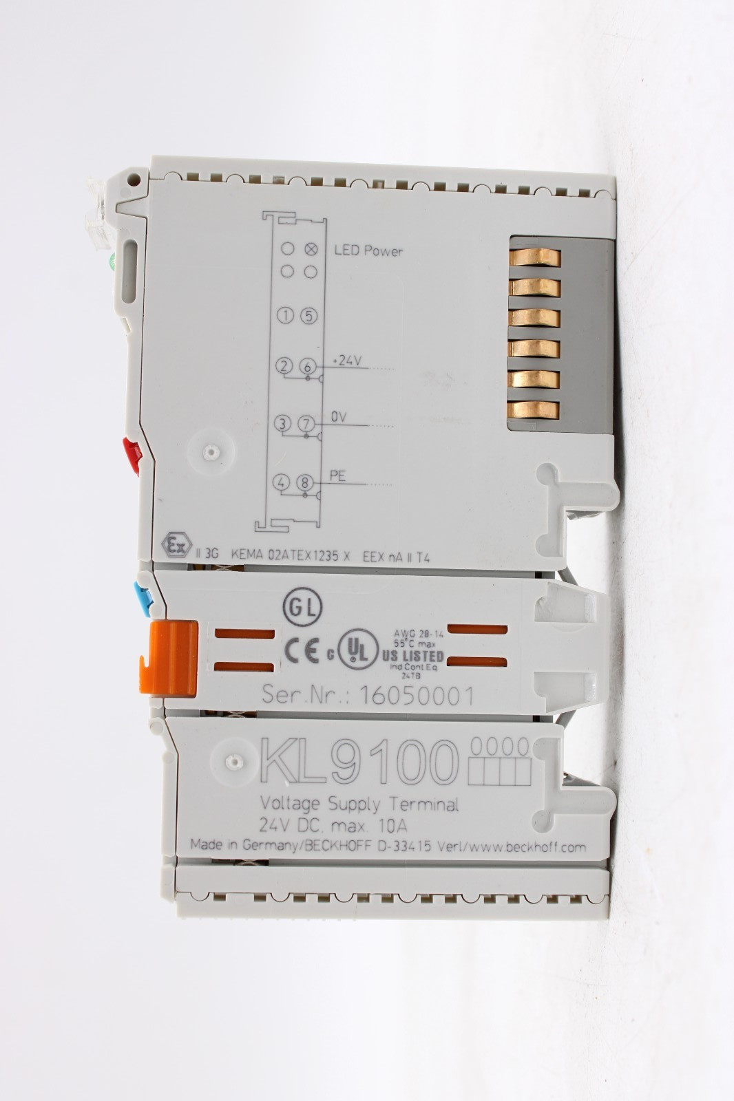 Beckhoff KL9100 Potential Supply Terminal Block