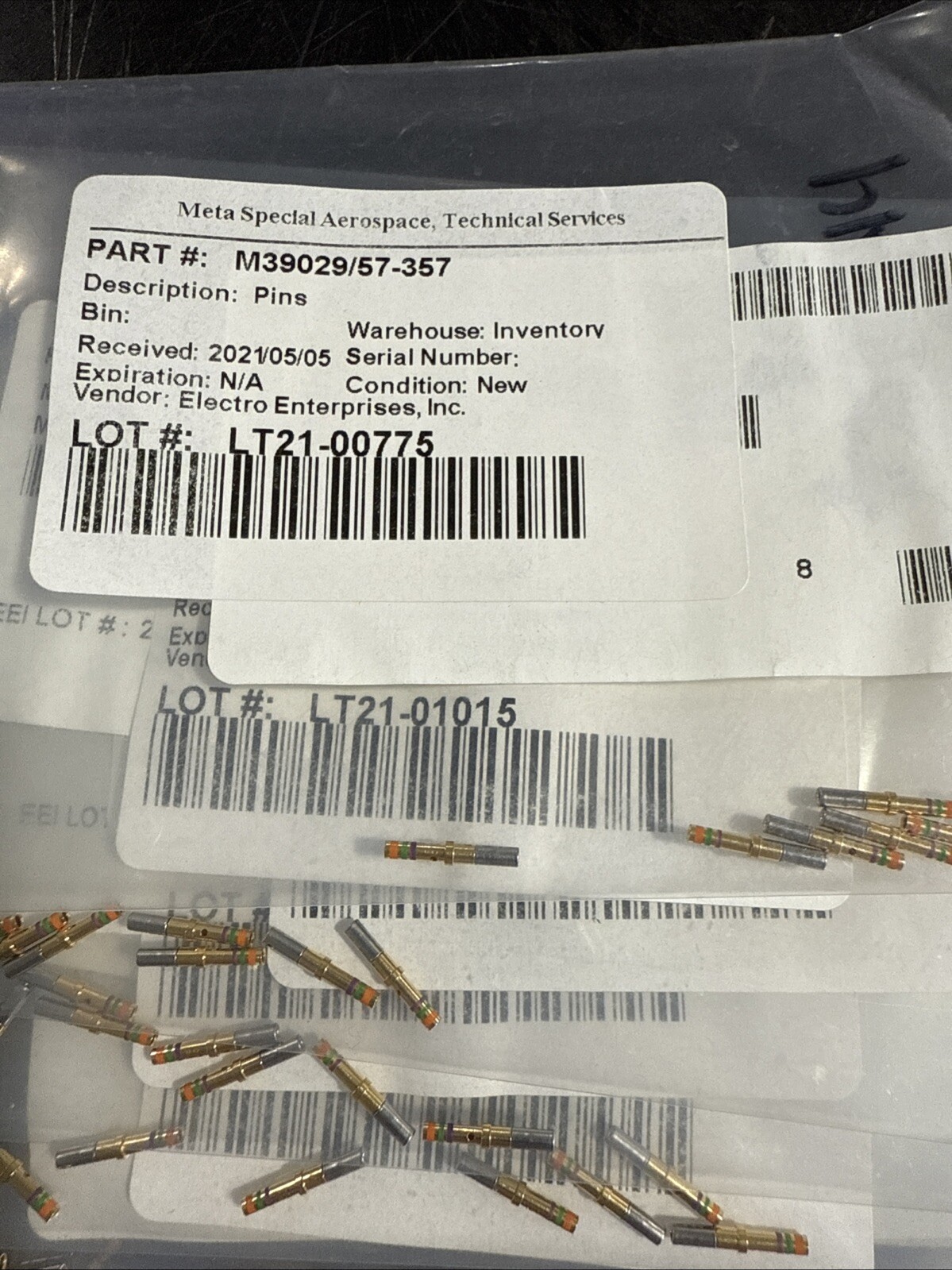 Amphenol Aerospace M39029/57-357 Mil Spec Contacts CONT SZ 20 QPL SKT -Lot of 98