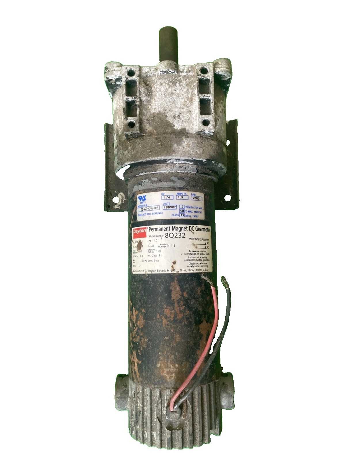 Dayton 8Q232 Permanent Magnet DC Gear Motor 32-999-4306-002