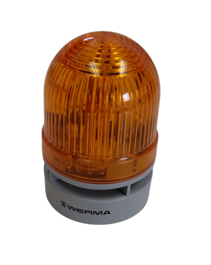 WERMA EvoSIGNAL Mini TwinLIGHT Combi 46031075 Amber Beacon 24V AC/DC IP66