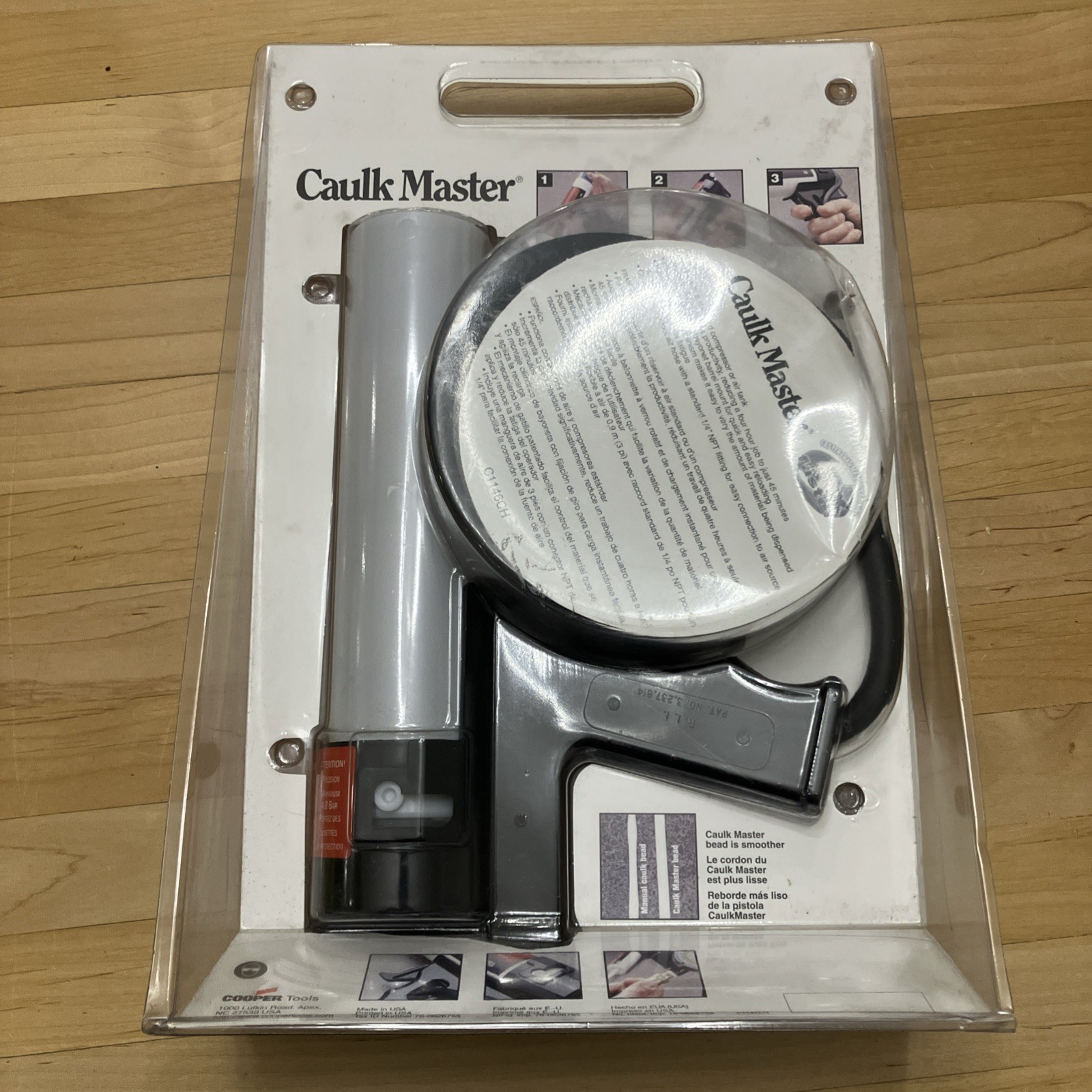 NEW WELLER CAULK MASTER GUN PG100, 3FT AIR HOSE, 1/4″ NP