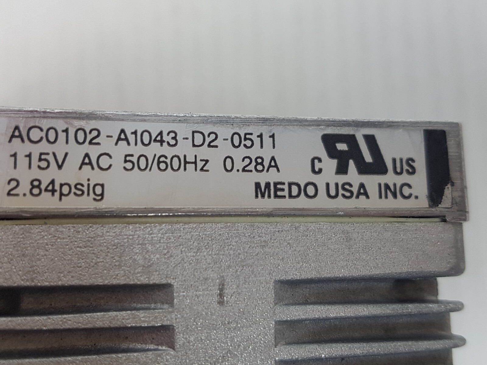 LUMENIS MEDO Vacuum Pump AC0102-A1043-D2-0511 115V 0.28A 50/60Hz