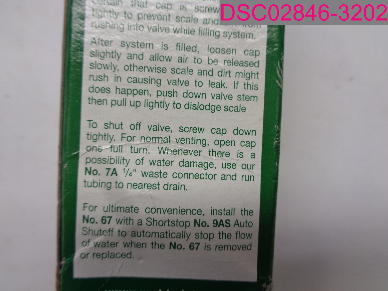 Maid O’ Mist No. 67 Auto-Vent, 1/8″