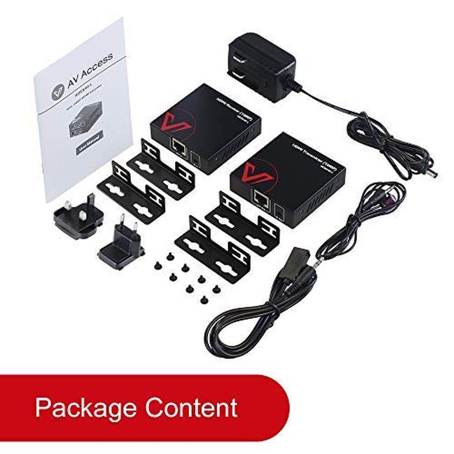 AV Access HDMI Extender Over Cat5e/6a/7 up to 1080P@60Hz 164ft/50m with IR Re…