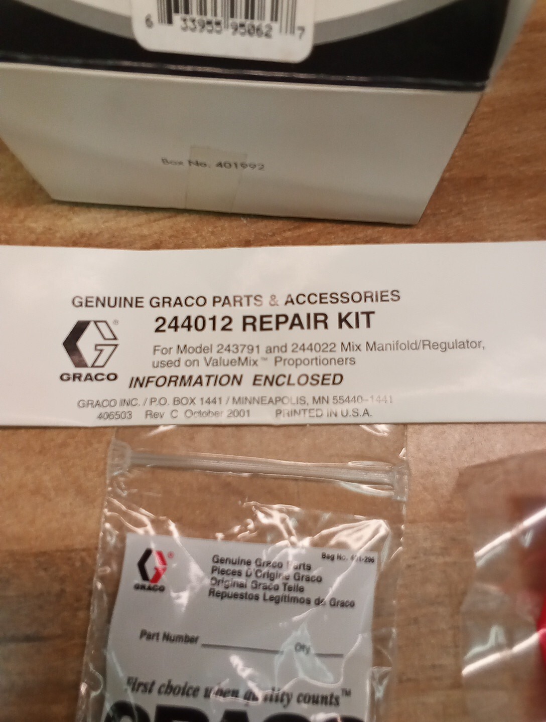 Genuine Graco Parts 244012 Repair Kit