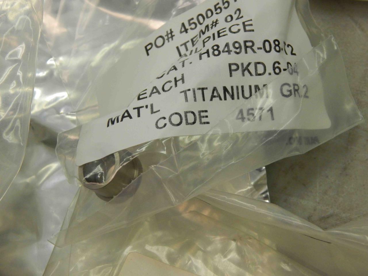 Titanium Tailpiece Union Fitting .5″ ½” Female Tube 01-506-7638 H849R-8-T2