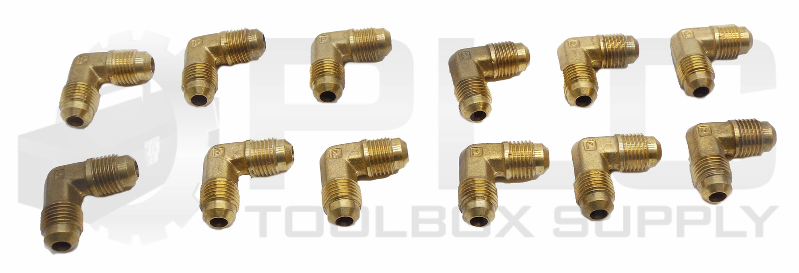 LOT OF 12 NEW PARKER 1/2″ OD MALE X 1/2″ OD MALE FLARE 90° ELBOW FITTINGS BRASS