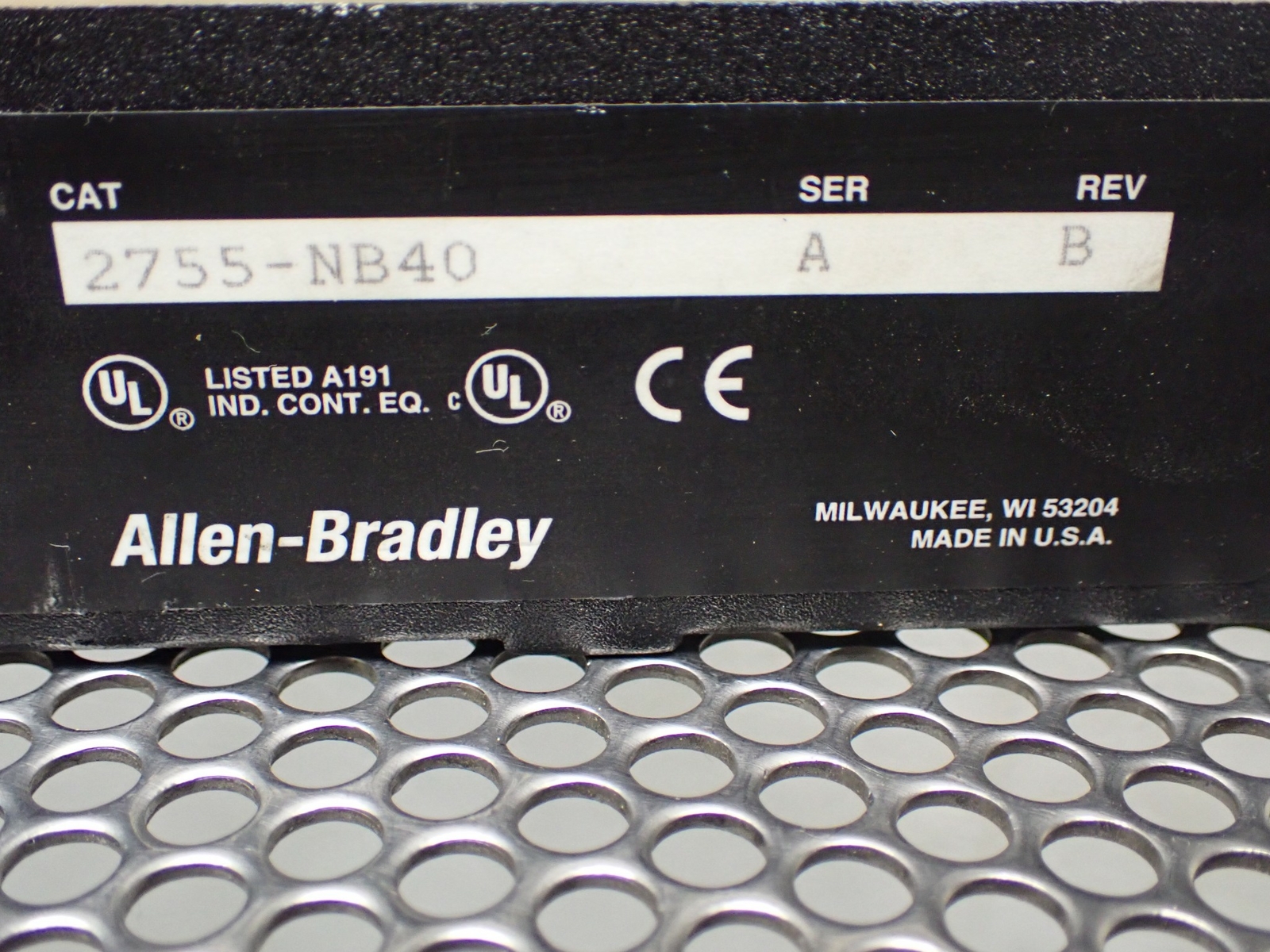 Allen Bradley 2755-NB40 Ser A Rev B AdaptaScan Wiring Base New No Box See Pics