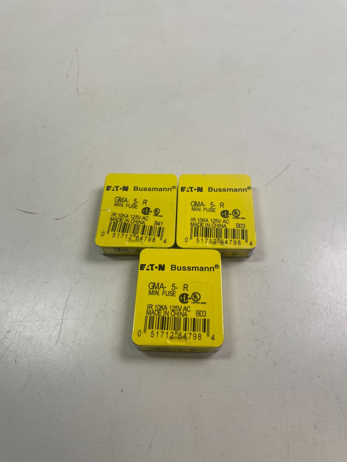 Bussman GMA-5-R Fuses IR 10KA 125V AC (3x 5 Pack of Fuses)