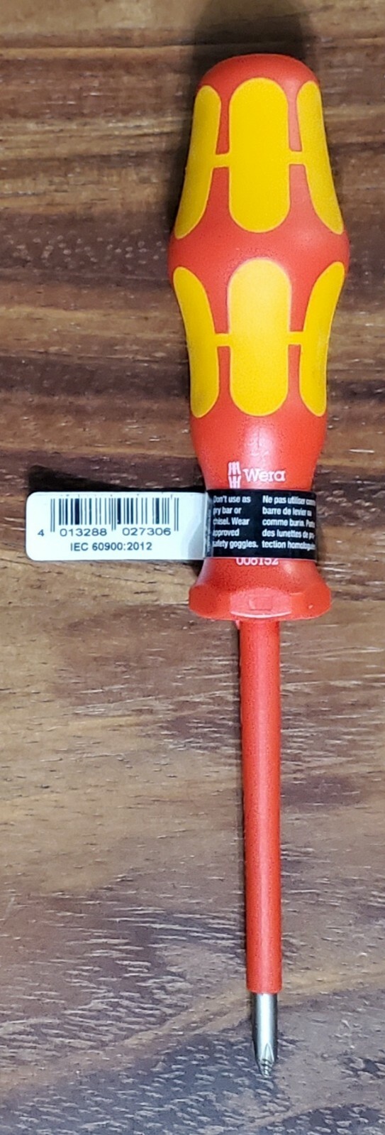 Wera PH1x80 1000V Insulated Phillips #1 Screwdriver