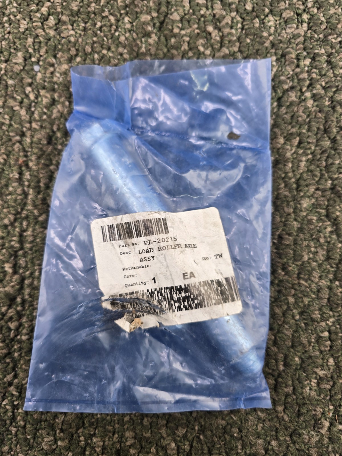(QTY 3) PL-20215 Load Roller Axle Assembly For Lift-Rite Pallet Jacks Model 6600