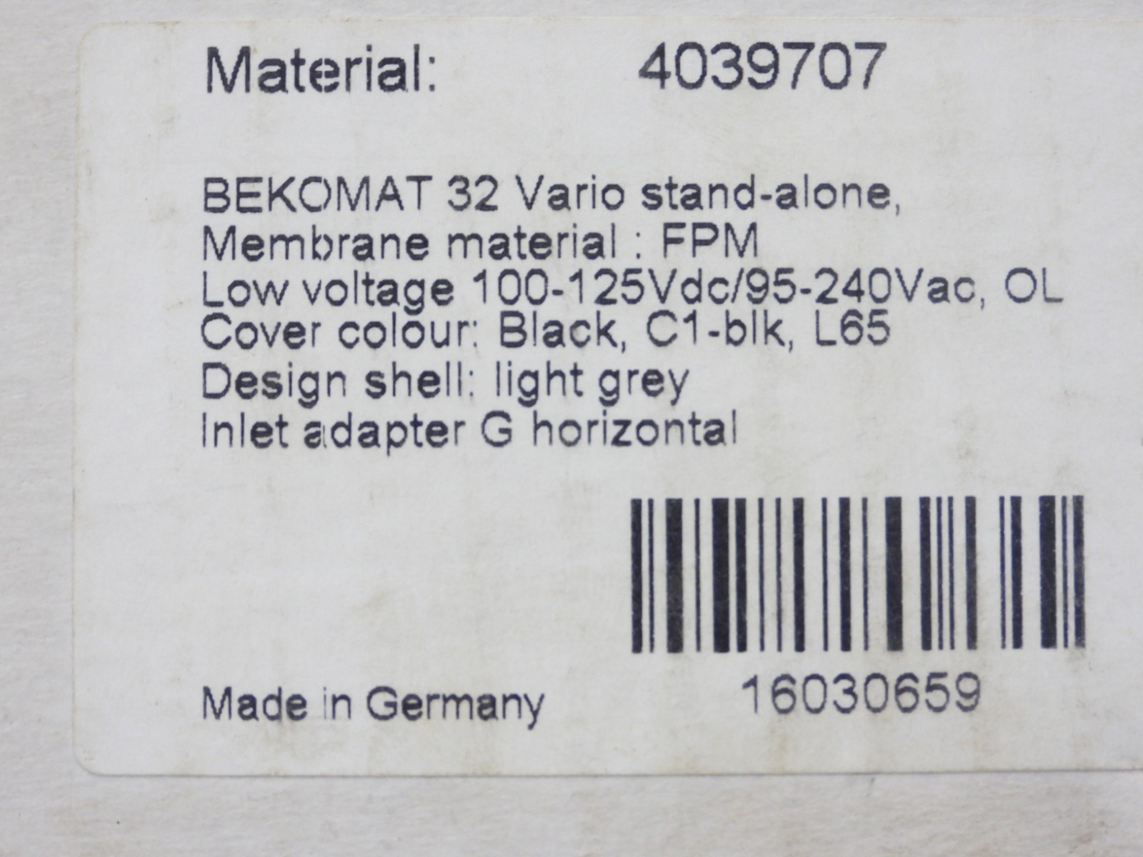 NEW BEKOMAT BM32UF VARIO STAND ALONE BEKO TECHNOLOGIES GMBH CONDENSATE DRAIN