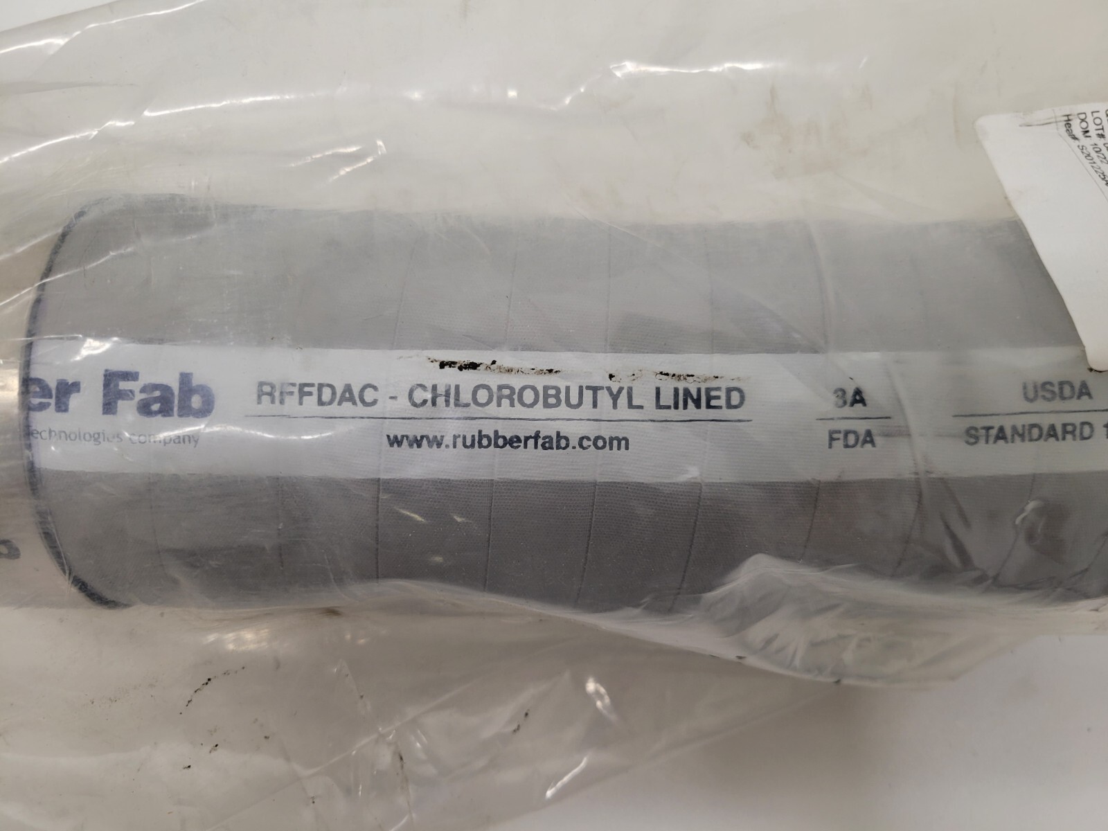 NEW OLD STOCK! RUBBER FAB 3″ FDA CHLOROBUTYL HOSE 48RFFDAC48TC48TCSS