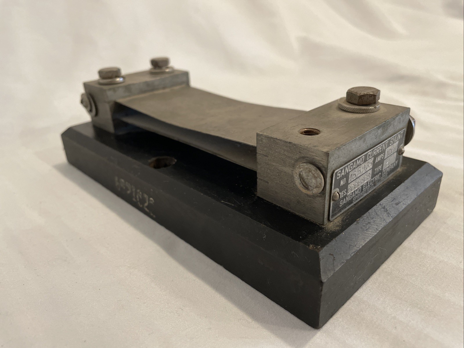 Sangamo Antique 100a 100 Amp Current Shunt + Base 100MV Industrial Elec Type B