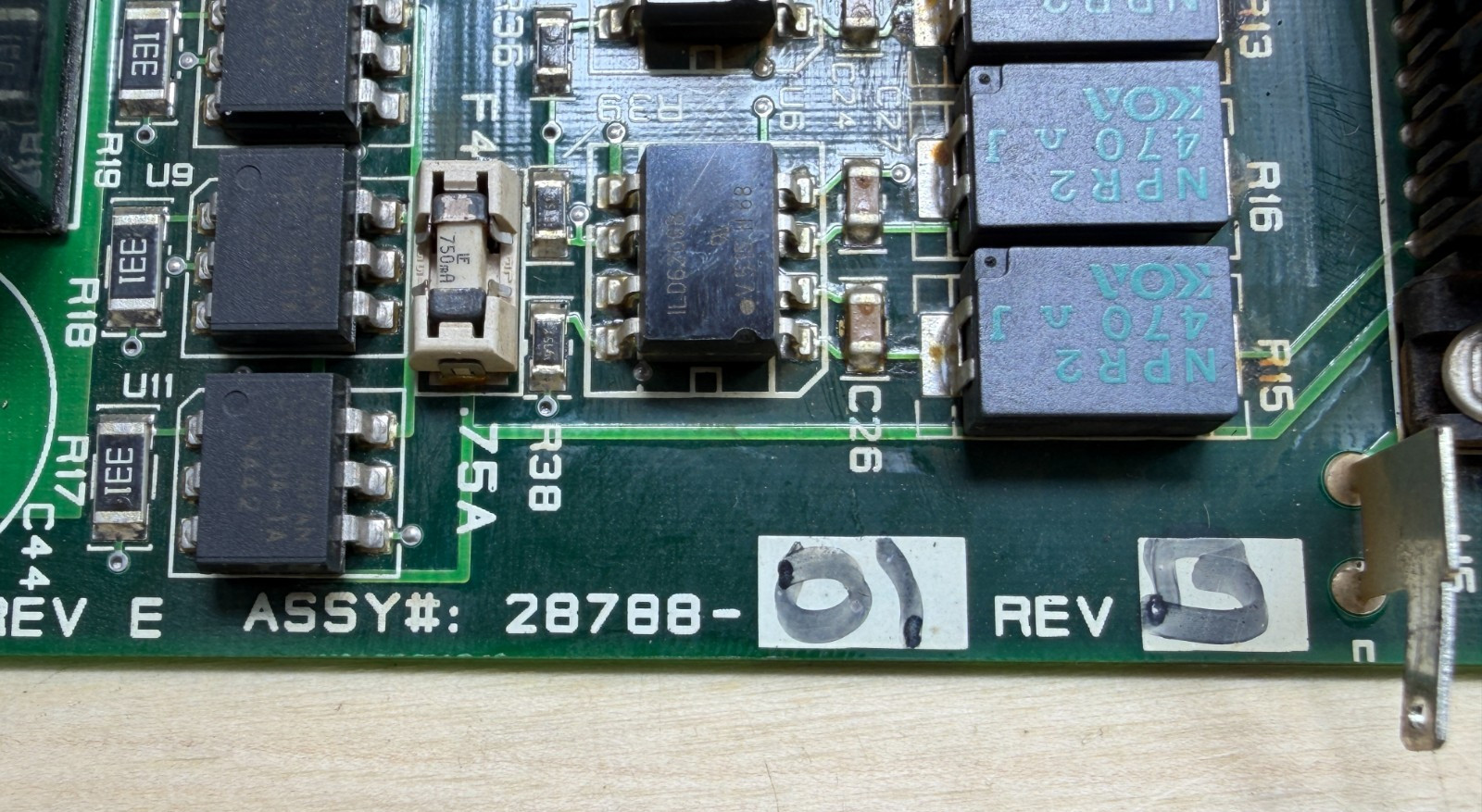 Telesis 28788-01 Rev B Communication Board for TMC420 Pinstamp Controller