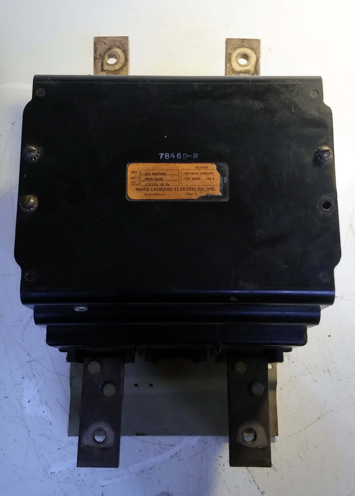 1 USED WARD LEONARD ELECTRIC RDP8-20100 DP CONTACTOR 535 AMP ***MAKE OFFER***