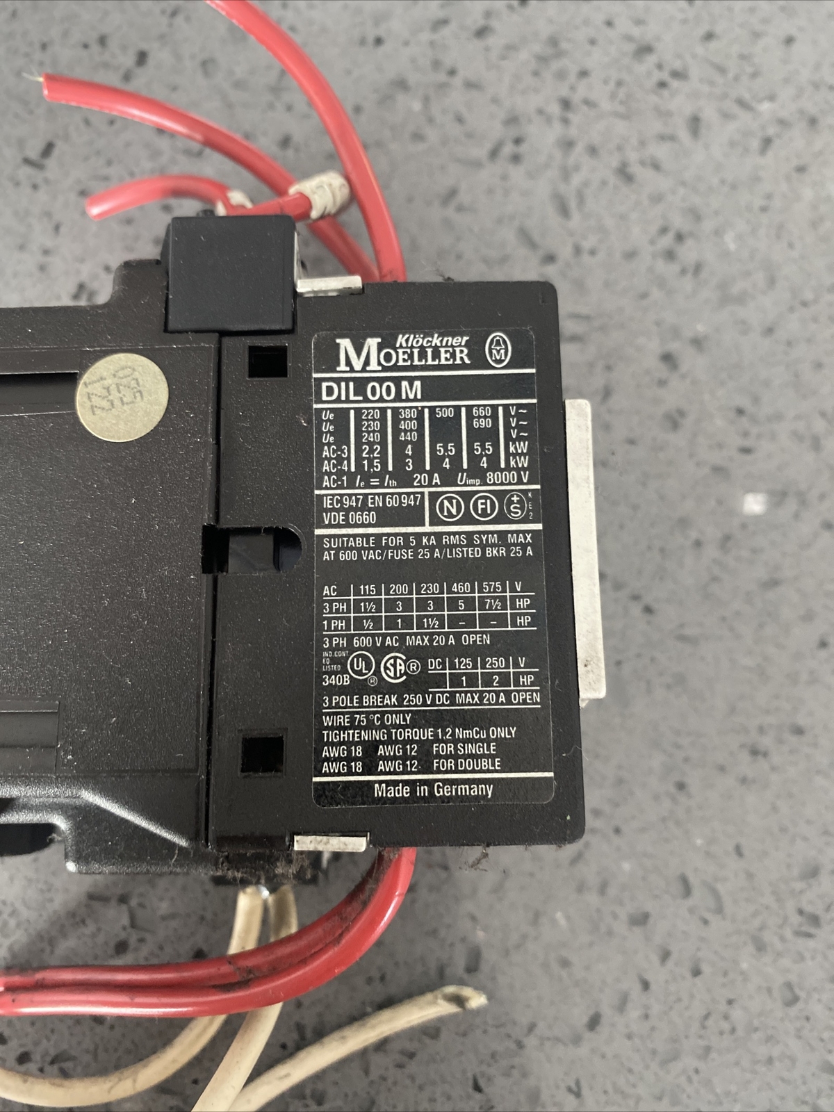 Used Moeller DIL00 M Contactor w/ warranty Free Shipping