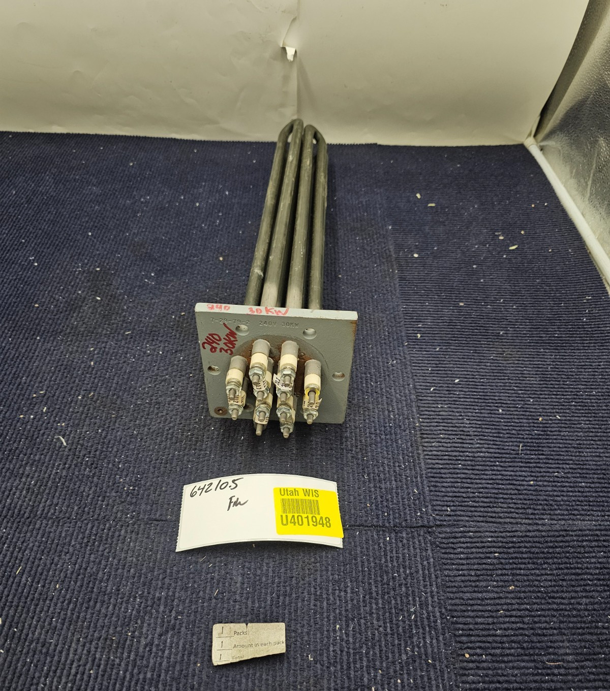 WATLOW 7-29-79-2 0537 3PH Immersion Heater 240V 30KW 19″ Length