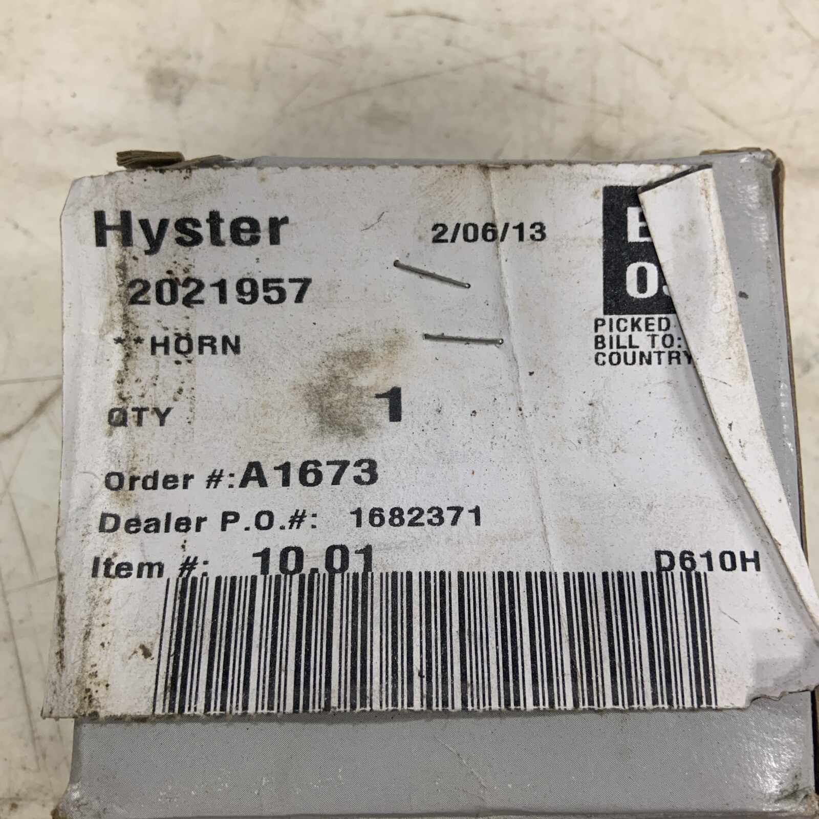 NEW HYSTER 12V HORN 2021957 Nikki GF-12 Thailand