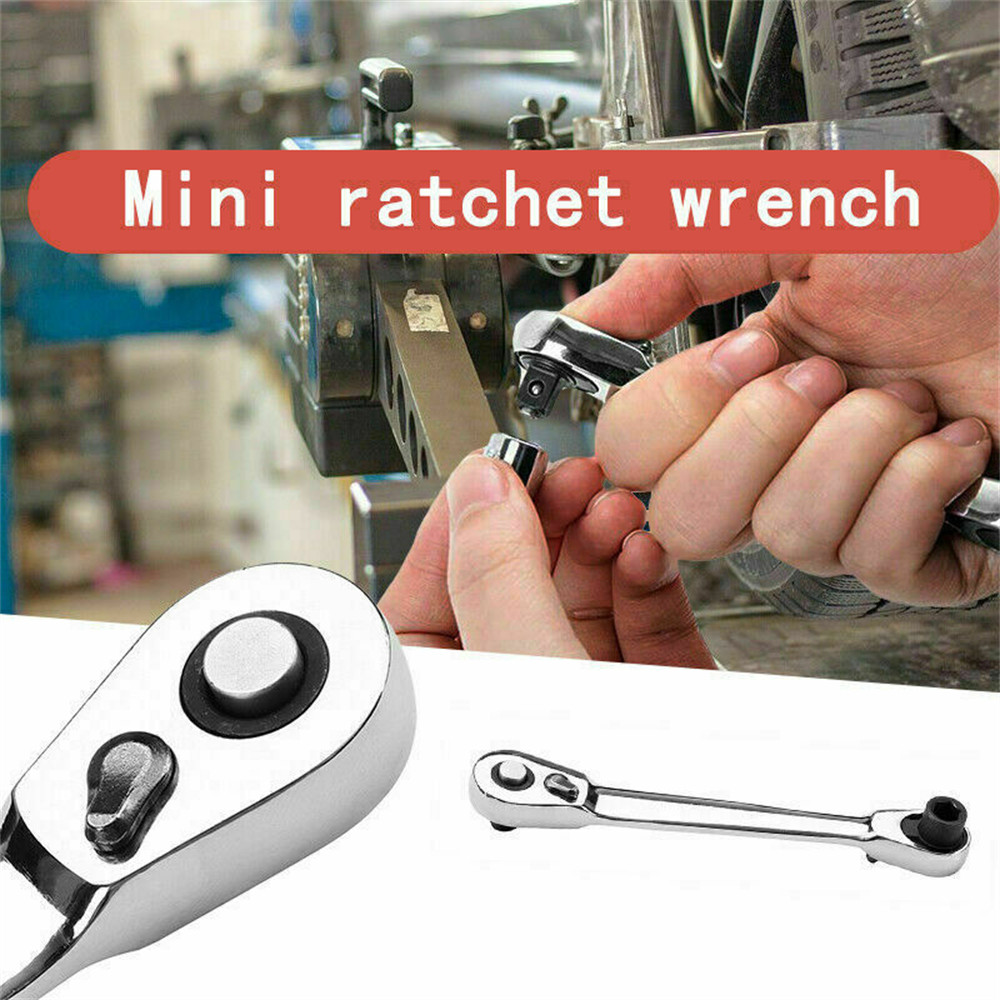 1/4″ Mini Double-Ended Quick Socket Ratchet Wrench Rod Screwdriver Bit Tools NEW
