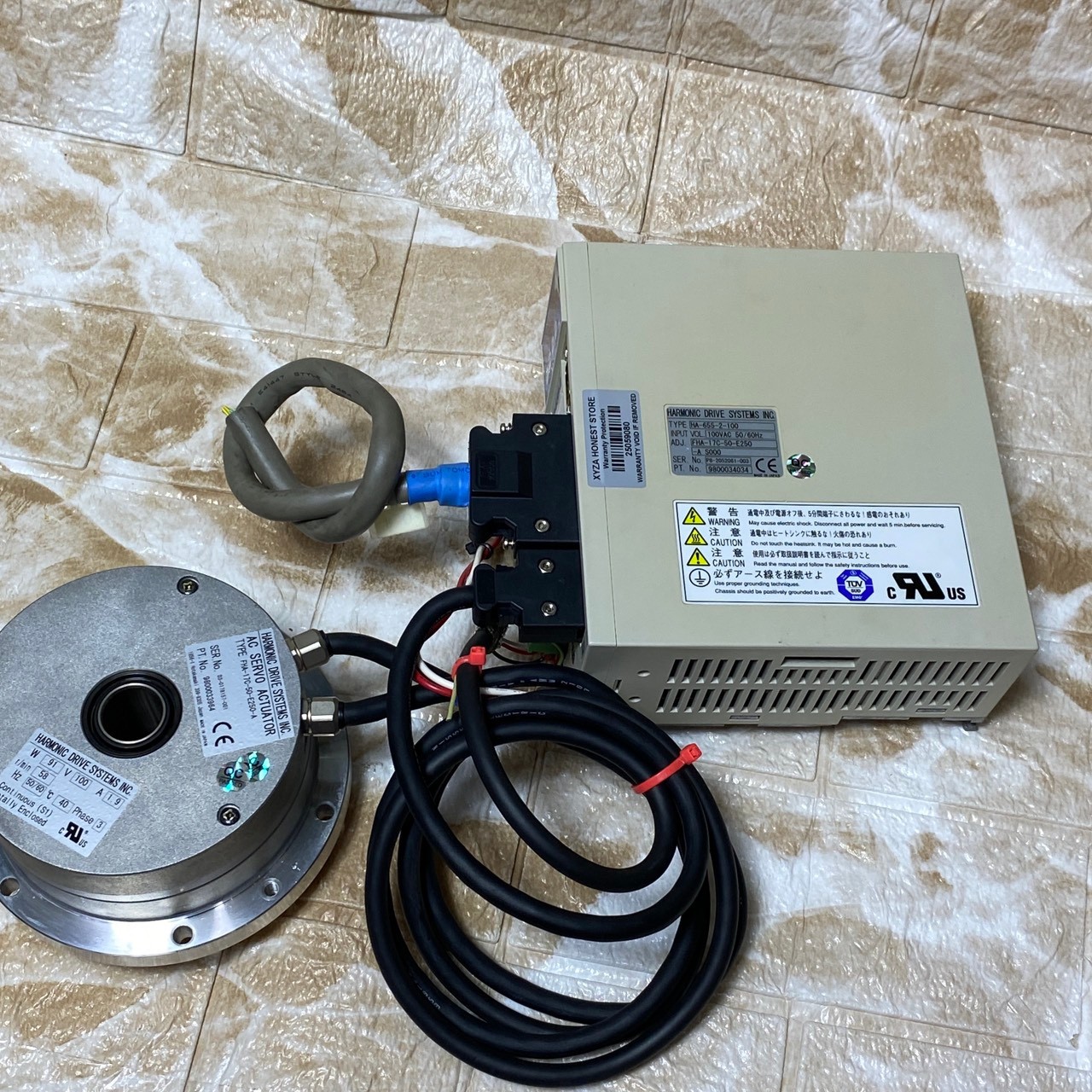 HARMONIC Drive HA-655-2-100&FHA-17C-50-E250 Servo set as in photos SN:9080, SALE