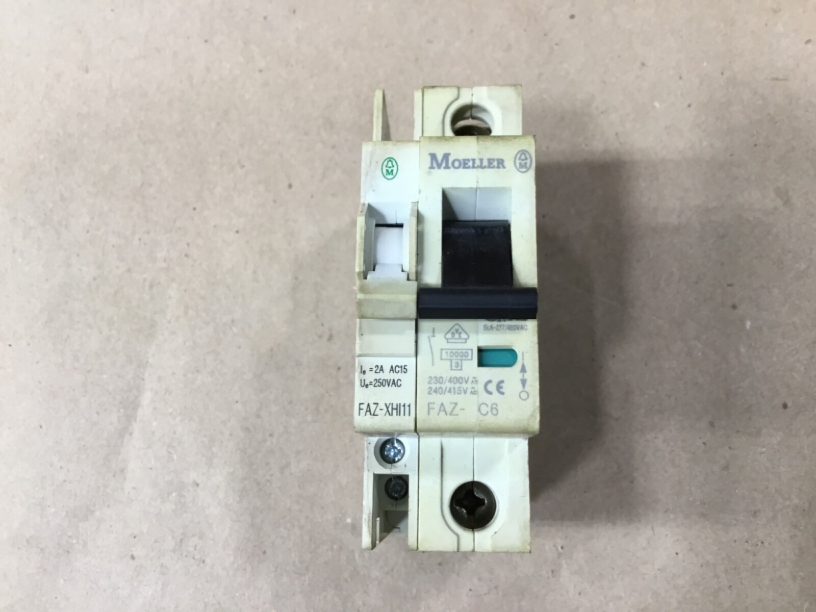 Moeller FAZ-C6 Circuit Breaker With FAZ-XH11 #25I20