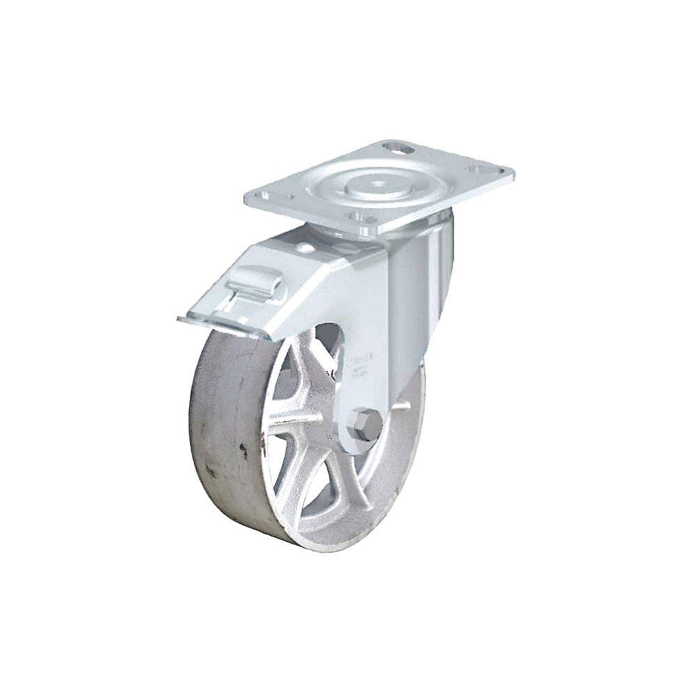 GRAINGER APPROVED LH-C080R-16-FI Plate Caster,Swivel,Iron,9 11/16″H 455T96