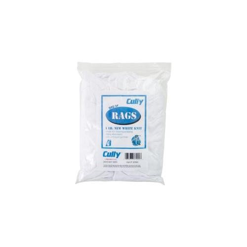 Minerallac 37580 Cully All Purpose Rag 1 lb Cloth White 100% Cotton