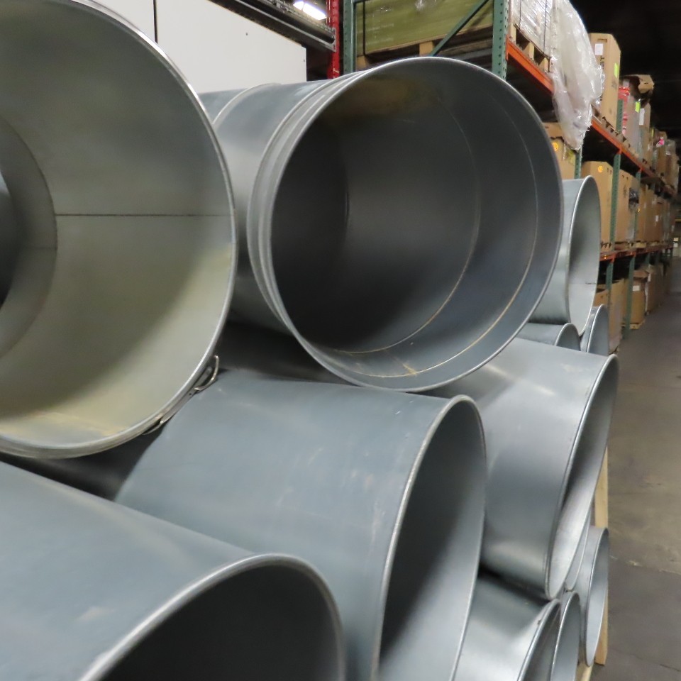 Nordfab 18 19″, 20″ Quick Clamp Rolled Edge Galvanized Steel Duct Pipe 18 Pieces