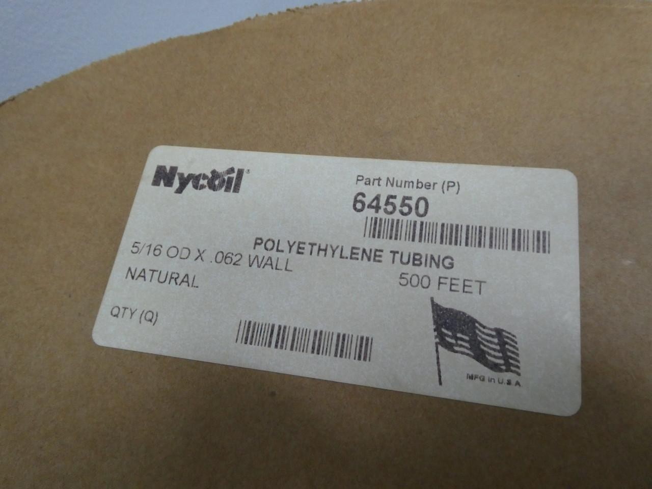 Nycoil 64550 Polyethylene Tubing 5/16in X 0.062in 500ft