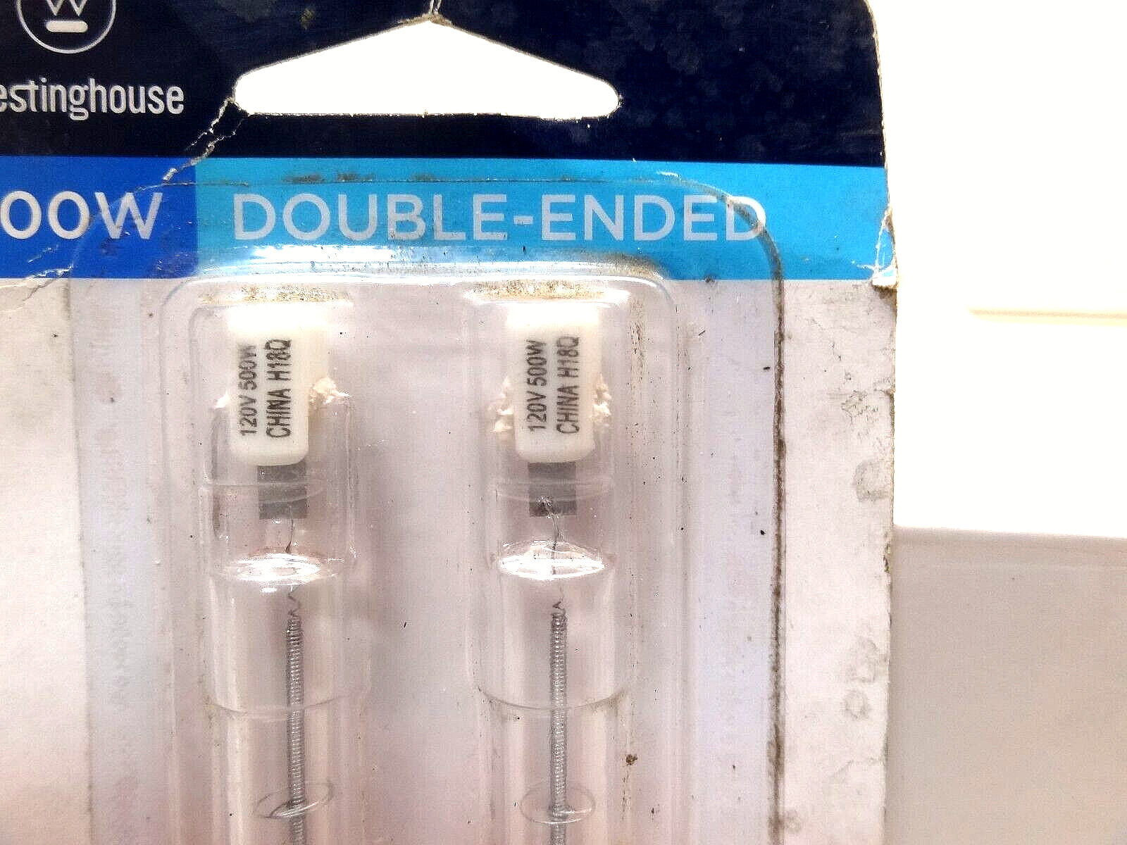 Westing House Halogen Double-Ended Bulb 500W 120V Base 2Pack 3050K 4.7 Inch
