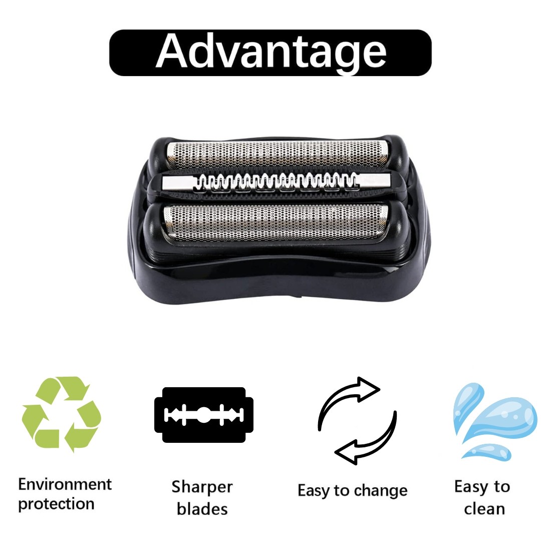 Shaver Foil Head for Braun 21B Wet Dry Razor Blade 3040S 3050S 3080S