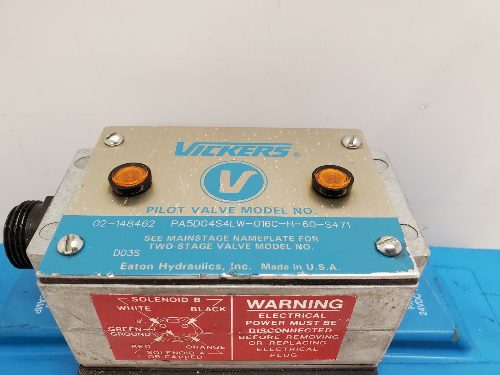 NOS! VICKERS 24VDC COIL SOLENOID VALVE PA5DG4S4LW-016C-H-60-S471 868988