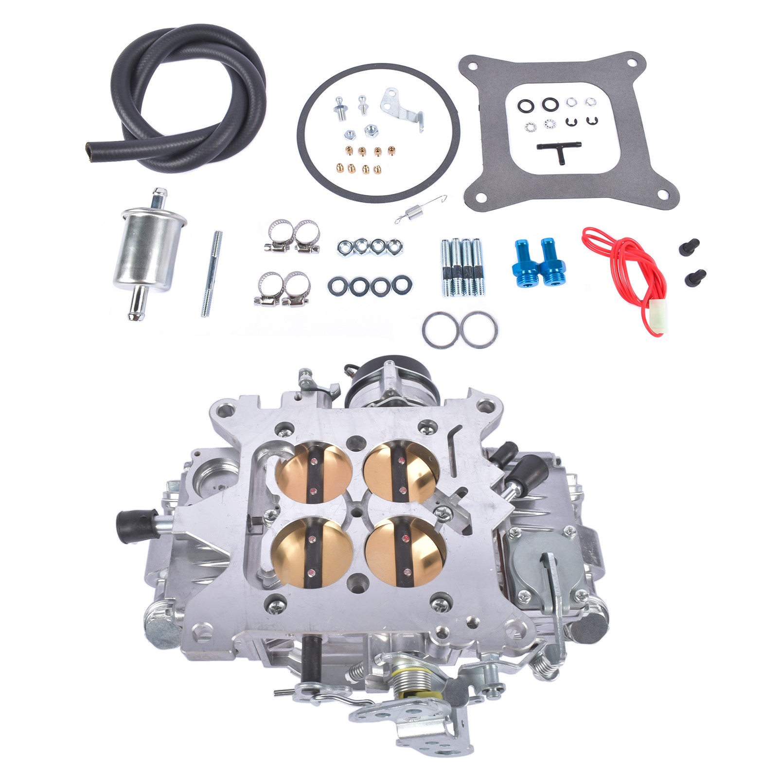 Carburetor 4-Barrel Square Bore 600 CFM Electric Choke Aluminum Fits for Holley