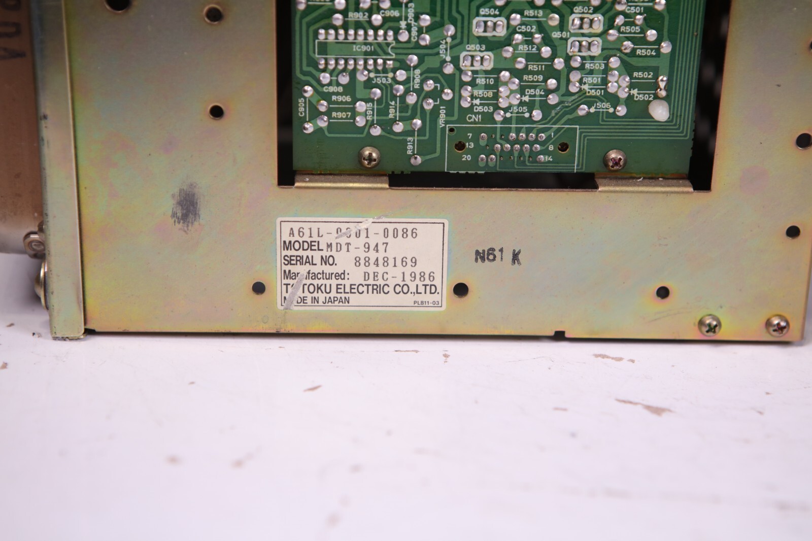 Totoku A61l-0001-0086 MDT-947 Display Monitor