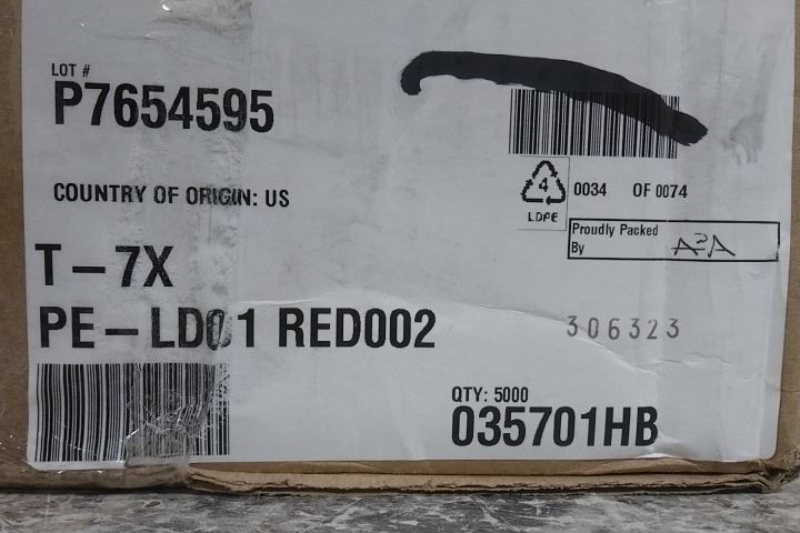 Caplugs T-7X 035701HB 5000 Pk 0.84 In Overall Diameter Red Tapered Cap/Plug