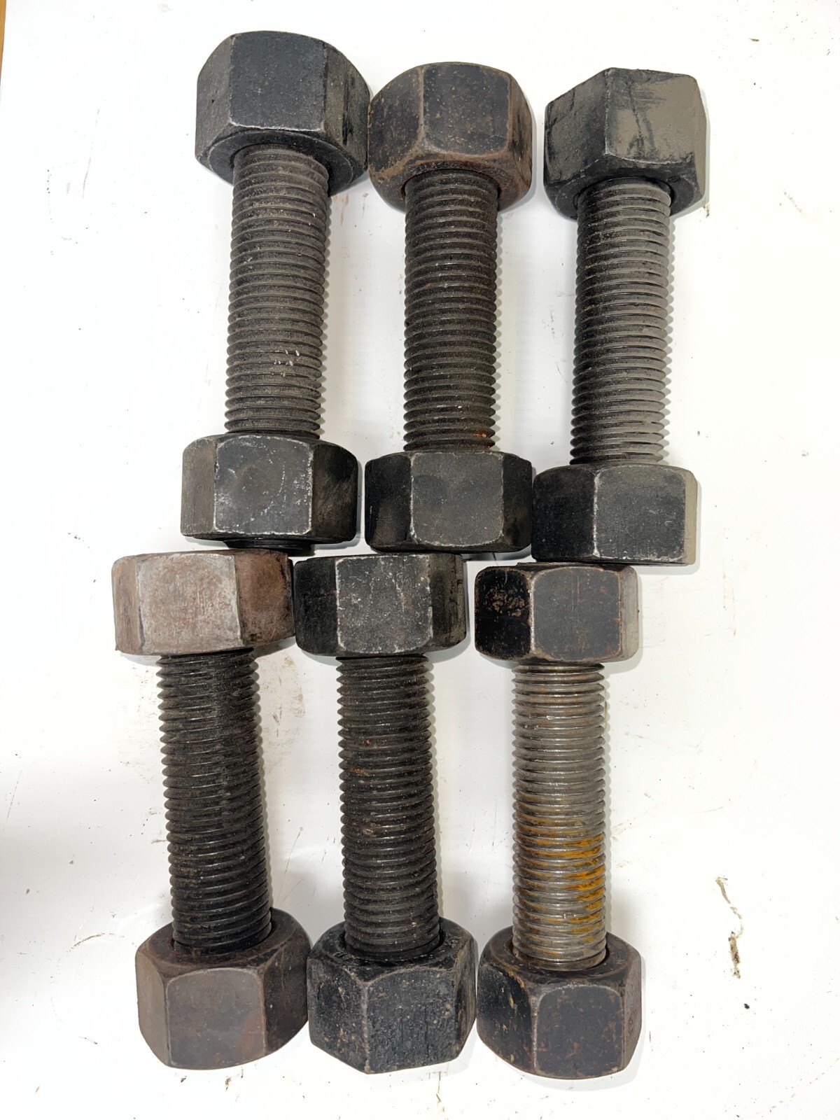 ALLOY STEEL ALL THREAD ROD B7 GRADE 1-1/8″-8 X 5-3/4″ SIZE W/ NUTS LOT OF 6**
