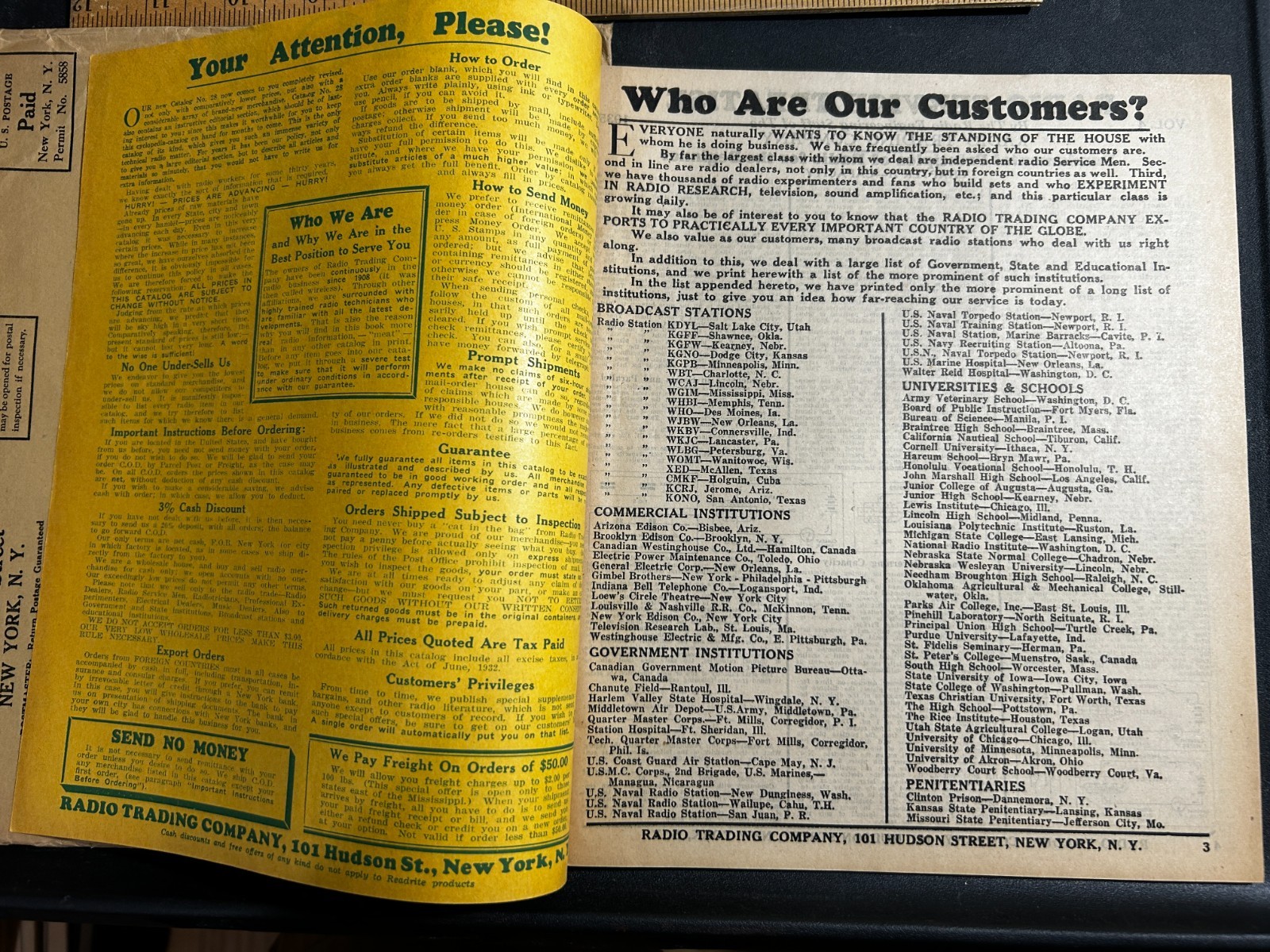 Radio Trading Co. Vintage 1935 Catalog Short Wave Treatise Radio Parts Speakers
