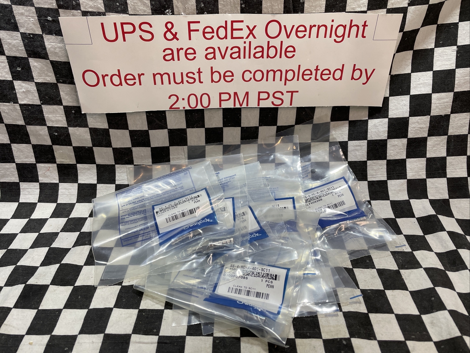 SWAGELOK Hose Connector 1/4″, SS-4-HC-A-401-SC11, LOT OF 10, SHIPSAMEDAY #1329P9