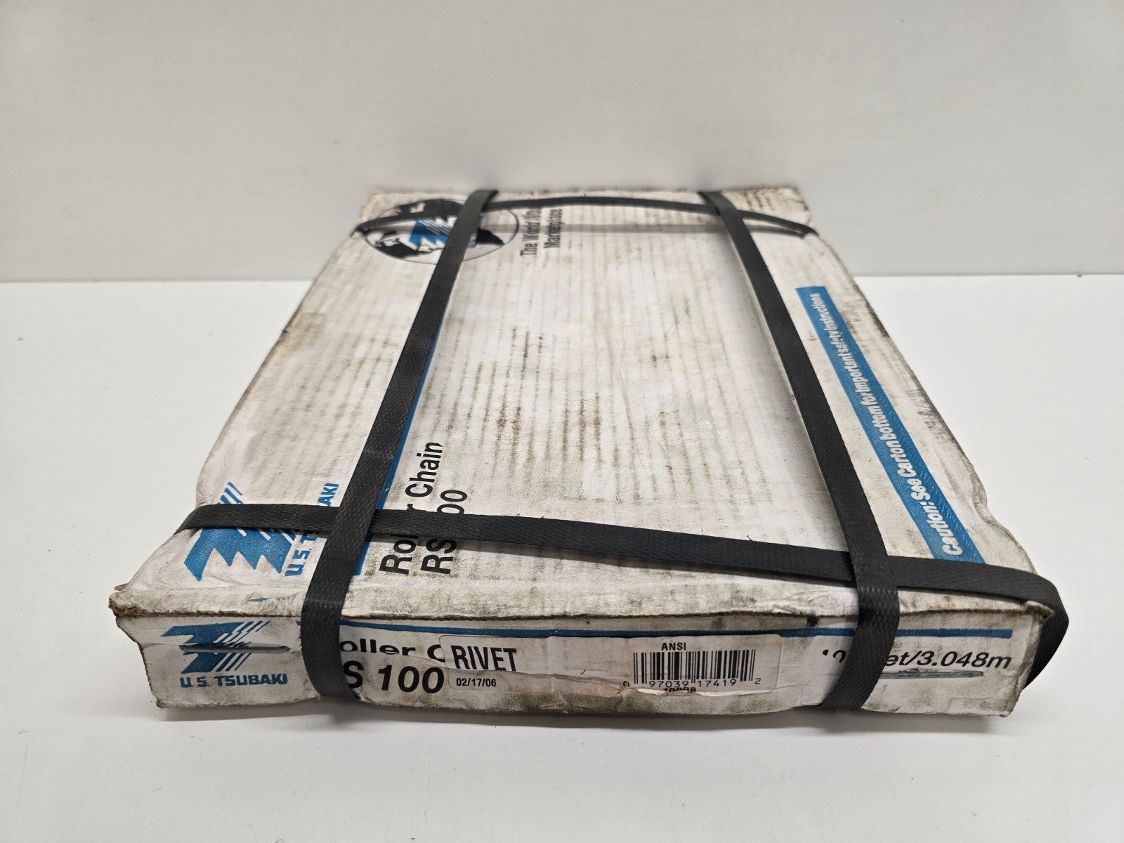 NEW IN BOX! US TSUBAKI 10′ RIVET ROLLER CHAIN RS100