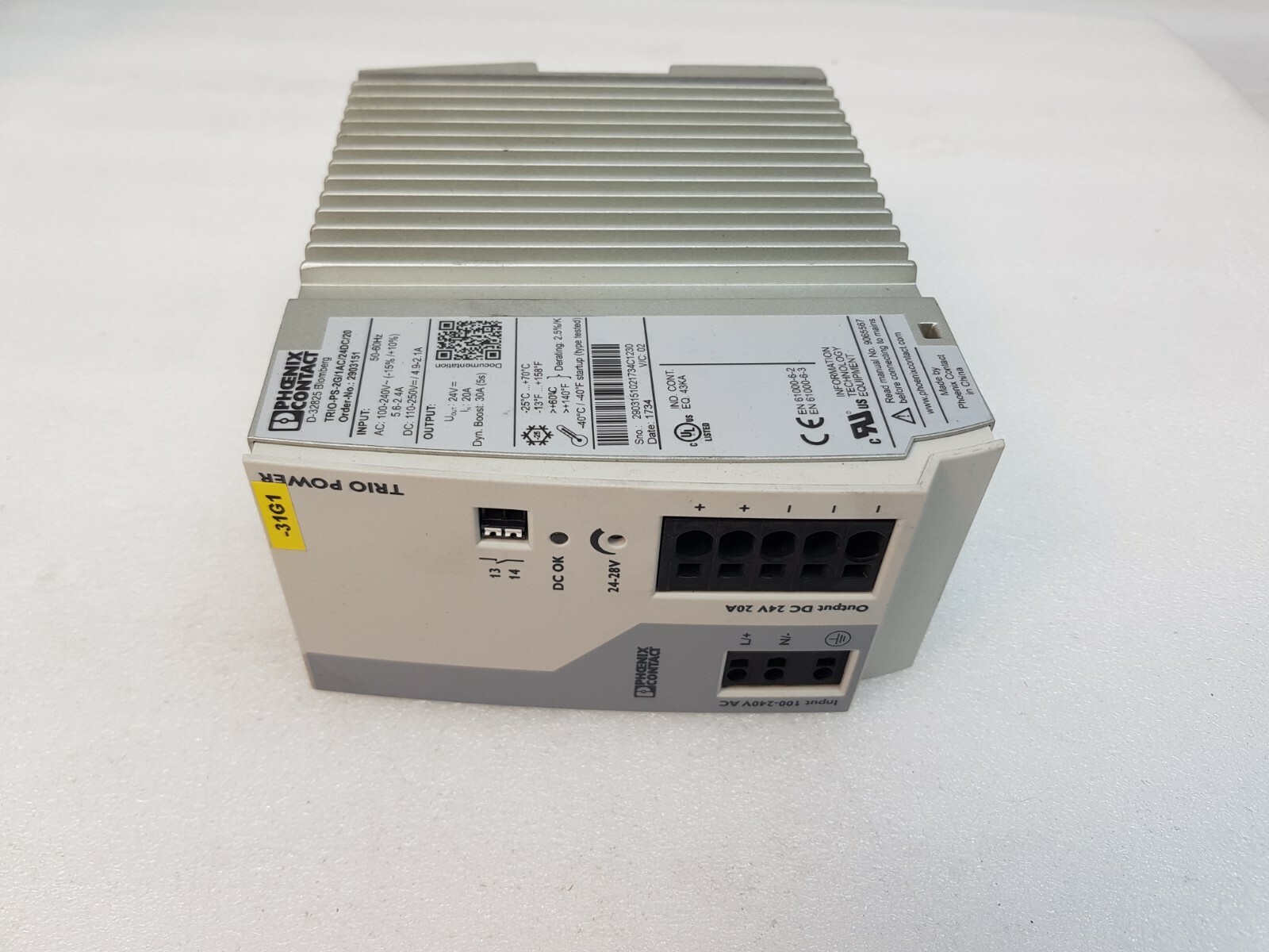 Phoenix Contact 2903151, TRIO-ps-2g/1ac/24dc/20