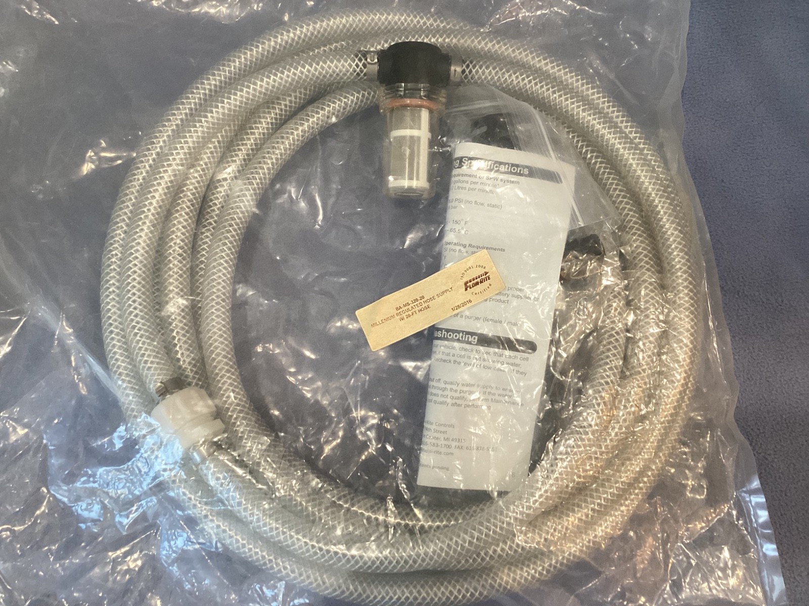 FLOW-RITE BA-MS-320-20 MILLENNIUM REGULATED HOSE SUPPLY W/20-FT HOSE