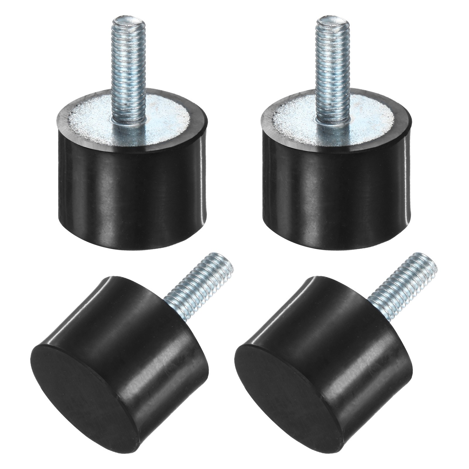 4-Pack Rubber Mounts with M5 x 15mm Studs Male D20mmxH15mm