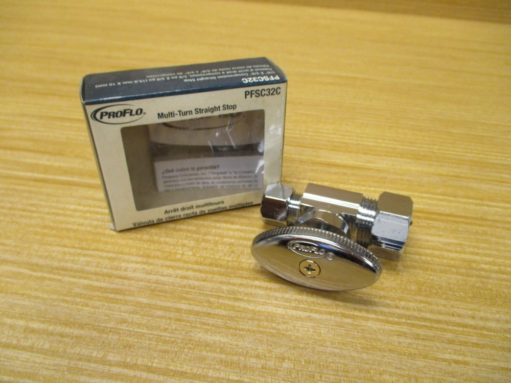 ProFlo PFSC32C Multi-Turn Straight Stop Valve (Pack of 2)