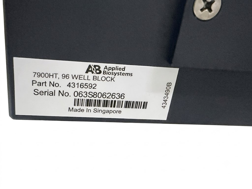 Applied Biosystem 96 Well Block 4316592 For 7900HT Fast Time PCR With Extras