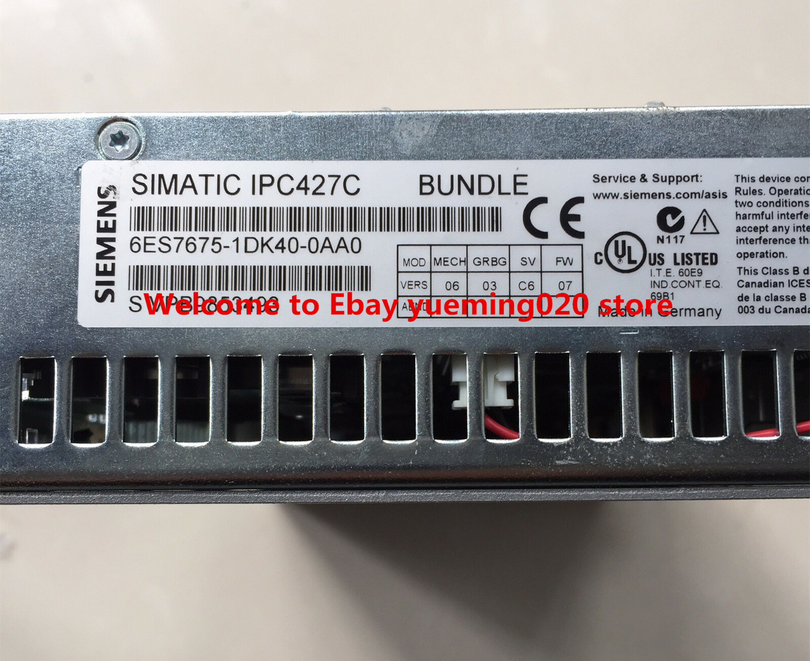 Siemens 6ES7675-1DK40-0AA0 Simatic IPC427C controller