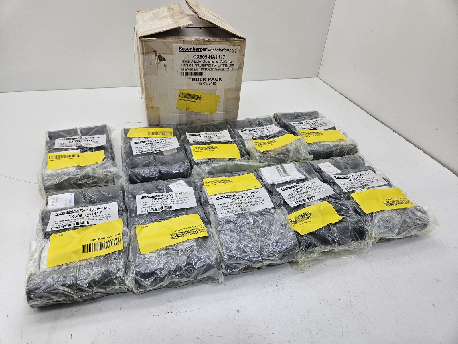 (QTY.10) ROSENBERGER CX605-HA1117 ADAPTOR GROMMET 11mm-17mm. 10/PK