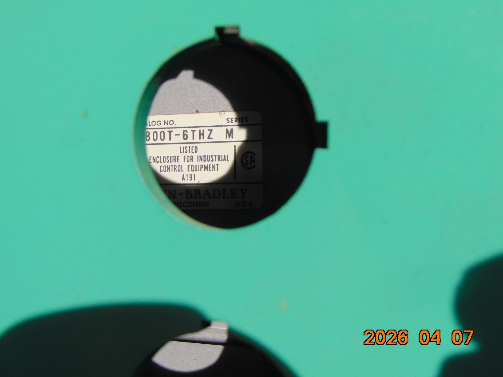 ALLEN-BRADLEY 800T-6THZ SERIES M 6-HOLE ENCLOSURE